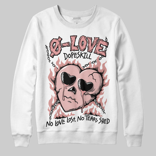 Jordan 40 “Dusty Rose” DopeSkill Sweatshirt Crying Heart Graphic Streetwear - White