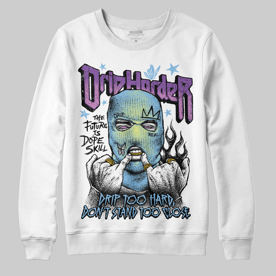 University Blue Sneakers DopeSkill Sweatshirt Drip Harder Graphic Streetwear - White