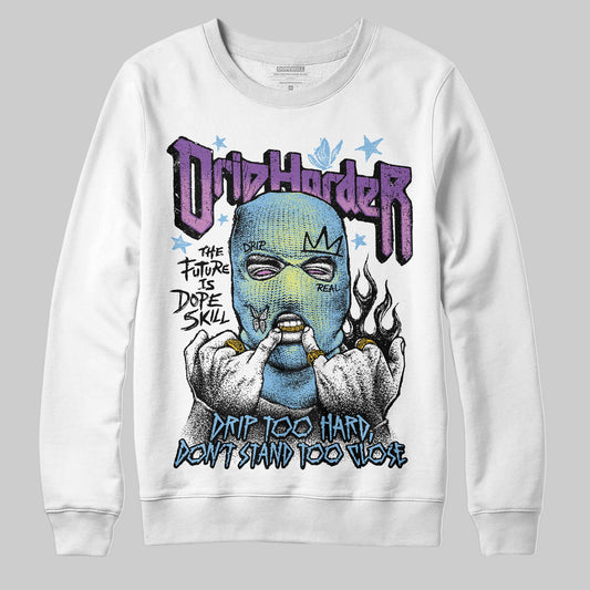 University Blue Sneakers DopeSkill Sweatshirt Drip Harder Graphic Streetwear - White