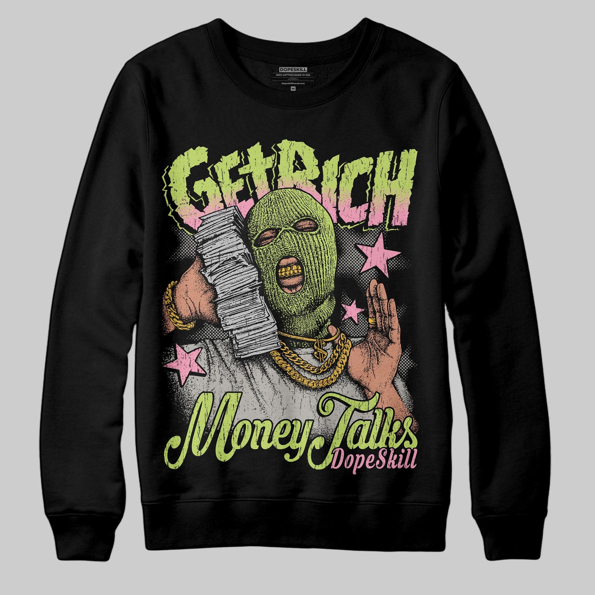 Chase B x Travis Scott x Jordan Jumpman Jack DopeSkill Sweatshirt Get Rich Graphic Streetwear - Black
