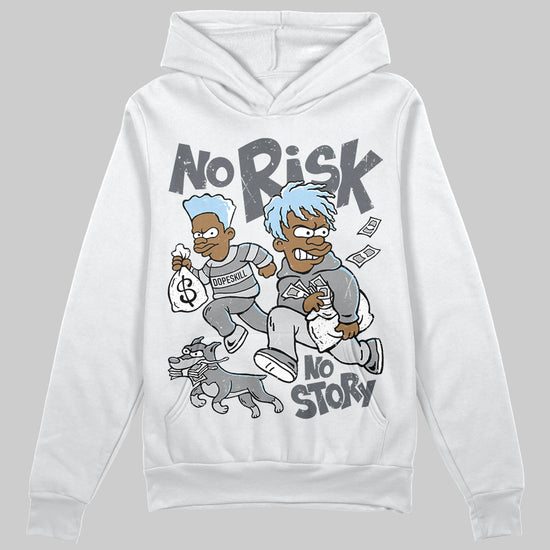 Jordan 5 Retro Wolf Grey (2026) DopeSkill Hoodie Sweatshirt No Risk No Story Graphic Streetwear - White 