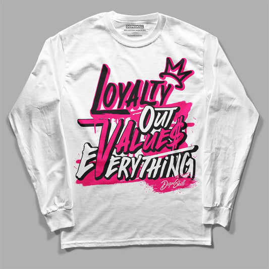 Jordan 1 Low GS “Fierce Pink” Dopeskill Long Sleeve T-Shirt LOVE Graphic Streetwear - White