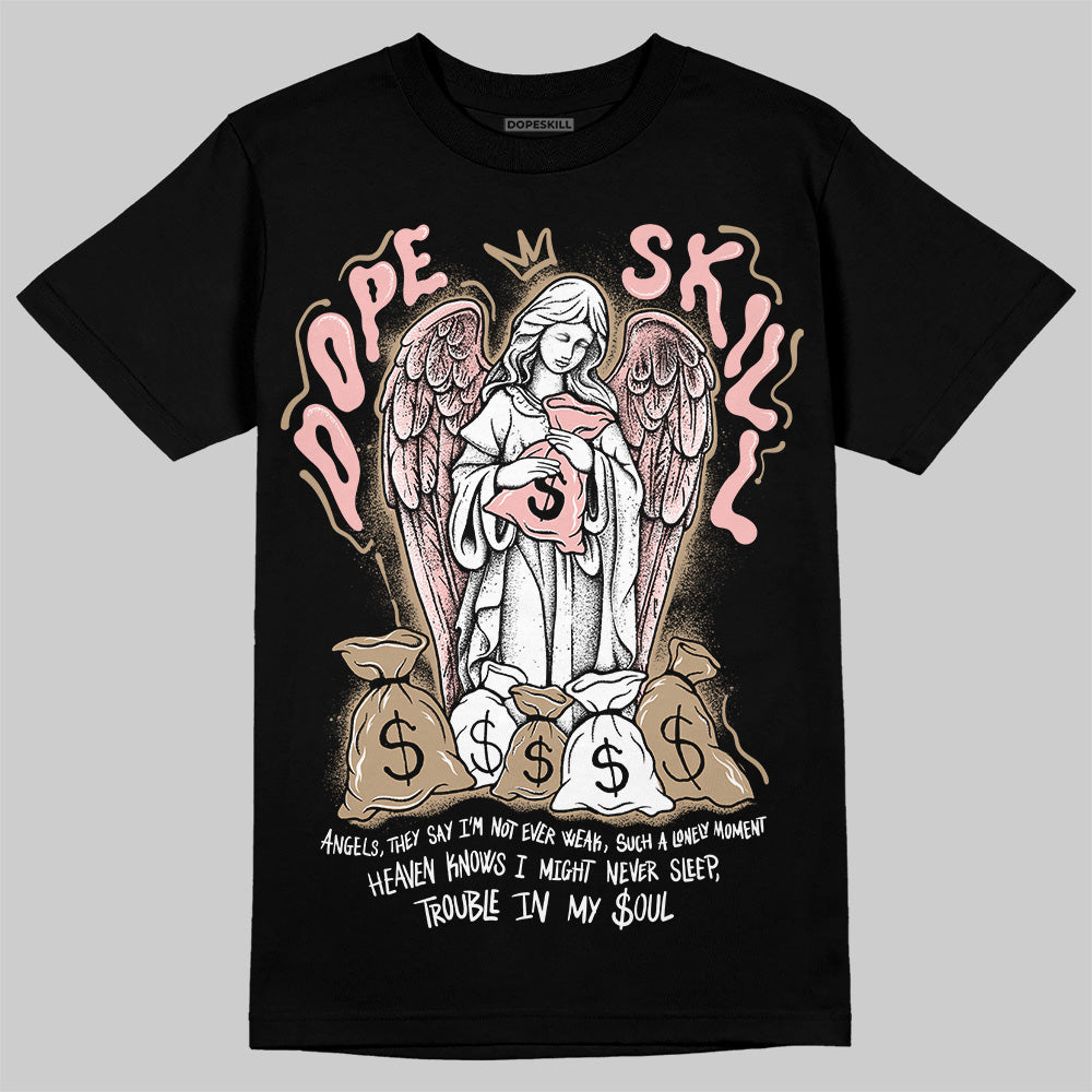 Nike Air Force 1 Low Canvas “Linen” DopeSkill T-Shirt Angels Graphic Streetwear - Black