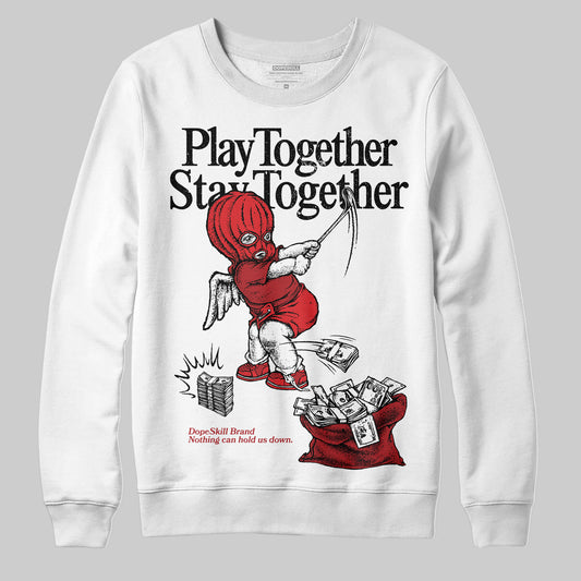 Adidas Samba OG ‘Talchum Pack ‑ Scarlet’ DopeSkill Sweatshirt Play together, Stay together Graphic Streetwear - White