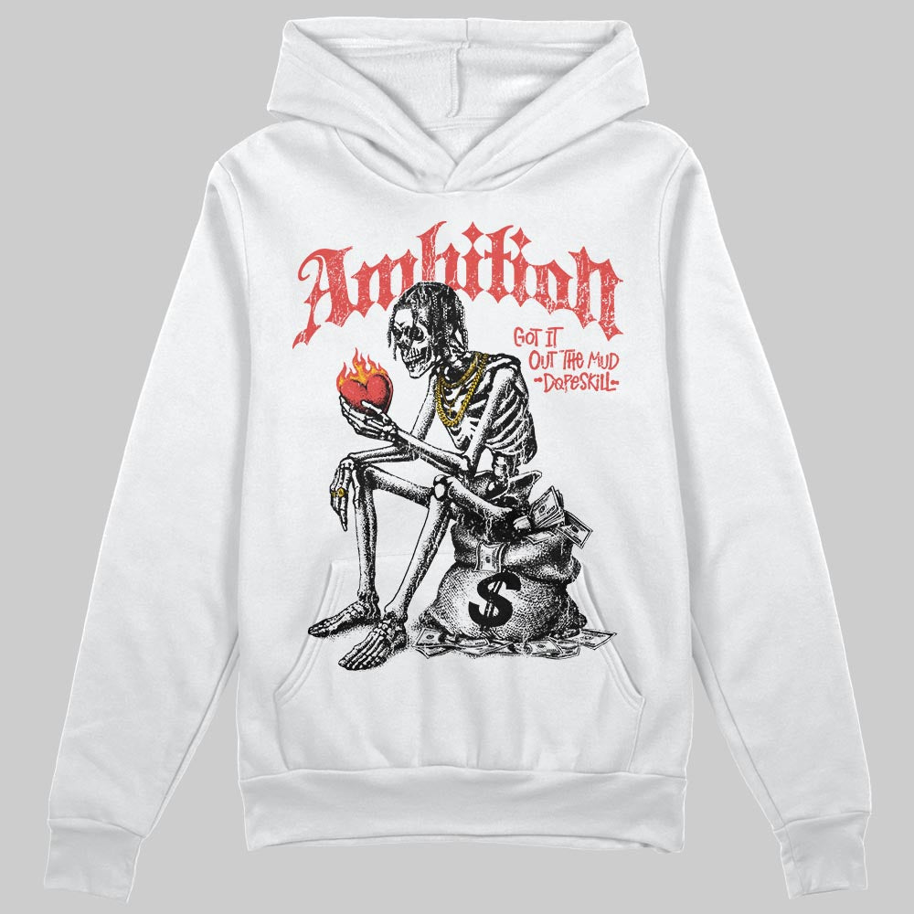 Red Sneakers DopeSkill Hoodie Sweatshirt Ambition Graphic Streetwear - White