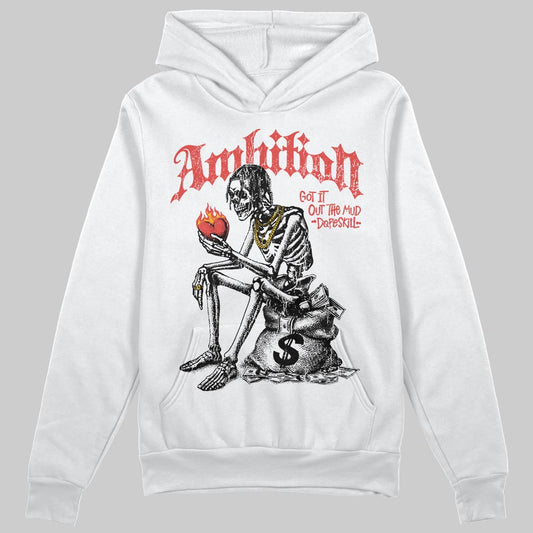 Red Sneakers DopeSkill Hoodie Sweatshirt Ambition Graphic Streetwear - White