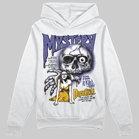 Jordan 4 Retro Lakers DopeSkill Hoodie Sweatshirt Mystery Ghostly Grasp Graphic Streetwear - White