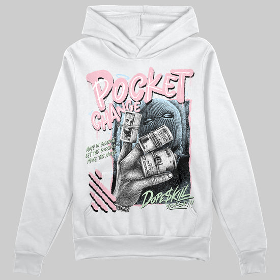 Jordan 4 Retro Valentine's Day (2026) (GS) DopeSkill Hoodie Sweatshirt Pocket Change Graphic Streetwear - White