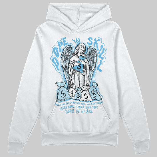 Jordan 11 Retro Legend Blue DopeSkill Hoodie Sweatshirt Angels Graphic Streetwear - White 