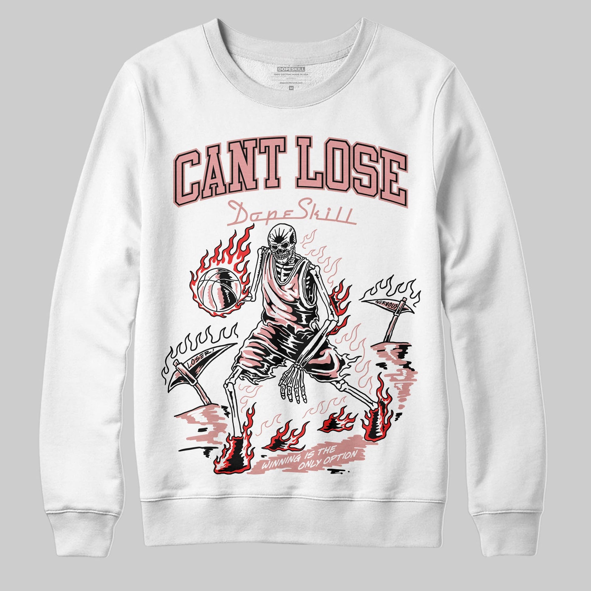 Jordan 40 “Dusty Rose” DopeSkill Sweatshirt Cant Lose Graphic Streetwear - White