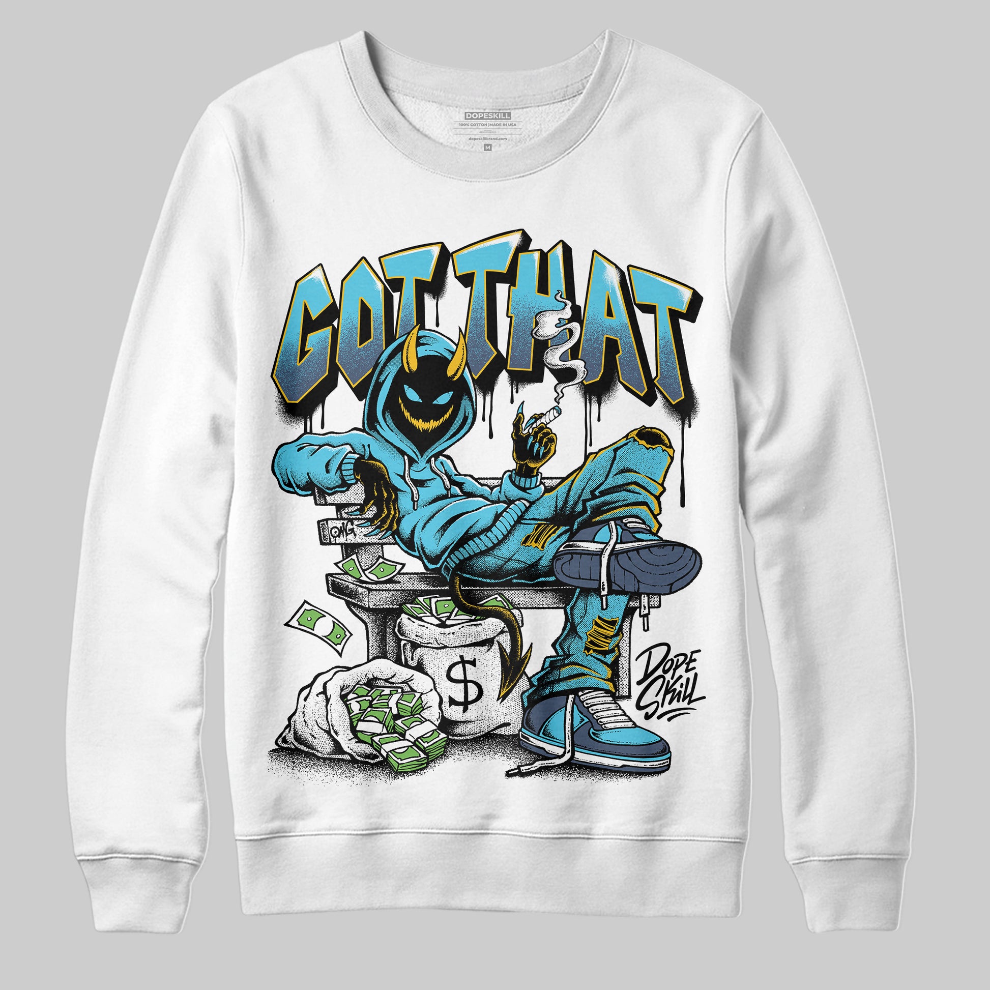 Jordan 11 Retro Gamma Blue (2025) DopeSkill Sweatshirt Got That Graphic Streetwear - White