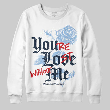 Asics Gel-Cumulus 16 Wash/Independence Blue DopeSkill Sweatshirt You’re Lost Without Me Graphic Streetwear - White 