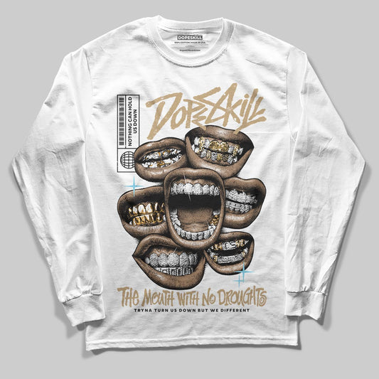 Jordan 11 City Pack “H-Town” DopeSkill Long Sleeve T-Shirt The Mouth With No Droughts Graphic Streetwear - White 