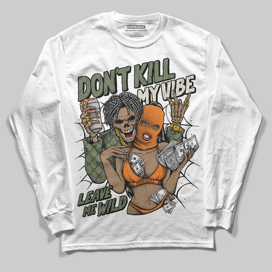 Jordan 4 Retro OG SP Undefeated (2025) DopeSkill Long Sleeve T-Shirt Don't Kill My Vibe Graphic Streetwear - White