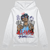 University Blue Sneakers DopeSkill Hoodie All Hustle No Luck Graphic Streetwear - White 