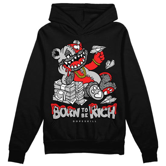 Jordan Spizike Low Bred DopeSkill Hoodie Sweatshirt Born To Be Rich Graphic Streetwear - Black 