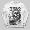 Jordan 5 Retro Wolf Grey (2026) DopeSkill Long Sleeve T-Shirt Jealousy Graphic Streetwear - White