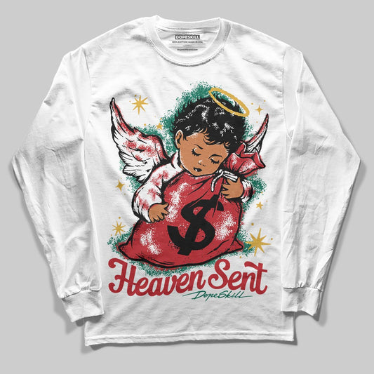 Jordan 3 Mexico 'El Vuelo' DopeSkill Long Sleeve T-Shirt Heaven Sent Graphic Streetwear - White