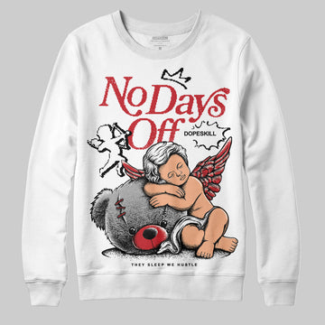 Jordan 11 Retro Low Bred (2025) DopeSkill Sweatshirt New No Days Off Graphic Streetwear - White