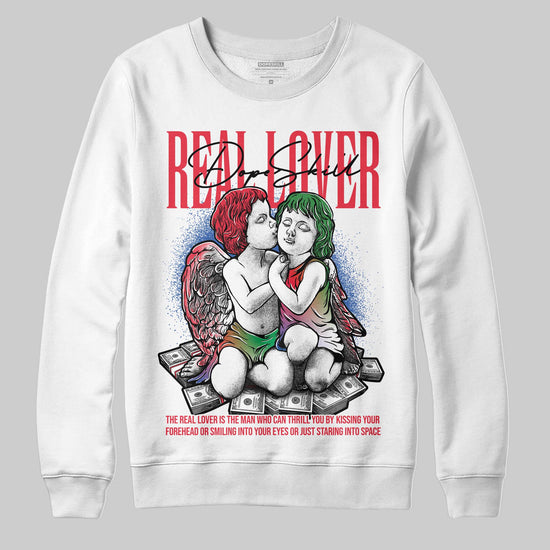 Jordan 11 Retro 285 Atlanta DopeSkill Sweatshirt Real Lover Graphic Streetwear - White