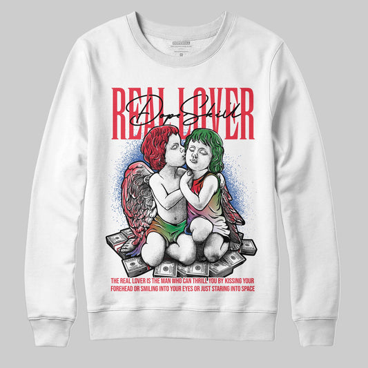 Jordan 11 Retro 285 Atlanta DopeSkill Sweatshirt Real Lover Graphic Streetwear - White