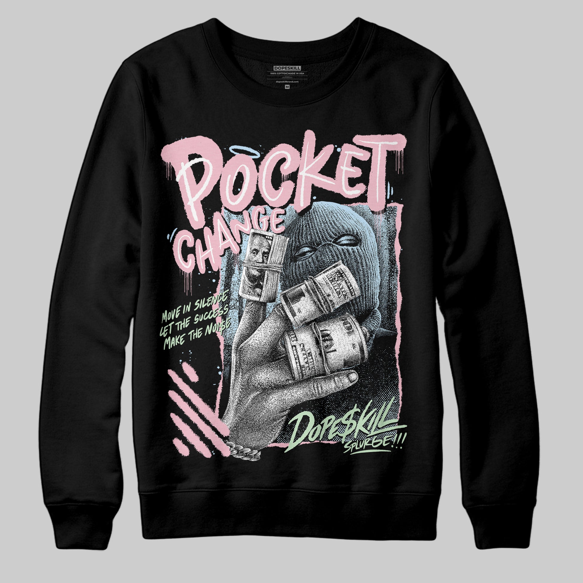 Jordan 4 Retro Valentine's Day (2026) (GS) DopeSkill Sweatshirt Pocket Change Graphic Streetwear - Black