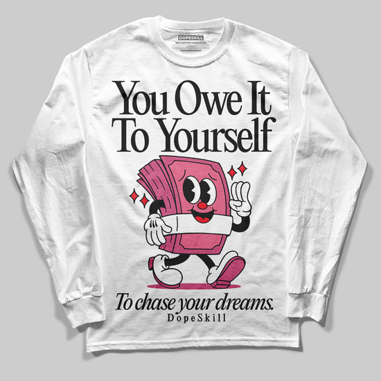 Diesel Pink S - Serendipity Pro-X1 Trainers DopeSkill Long Sleeve T-Shirt Owe It To Yourself Graphic Streetwear - White