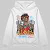 Black and White Sneakers DopeSkill Hoodie All Hustle No Luck Graphic Streetwear - White 