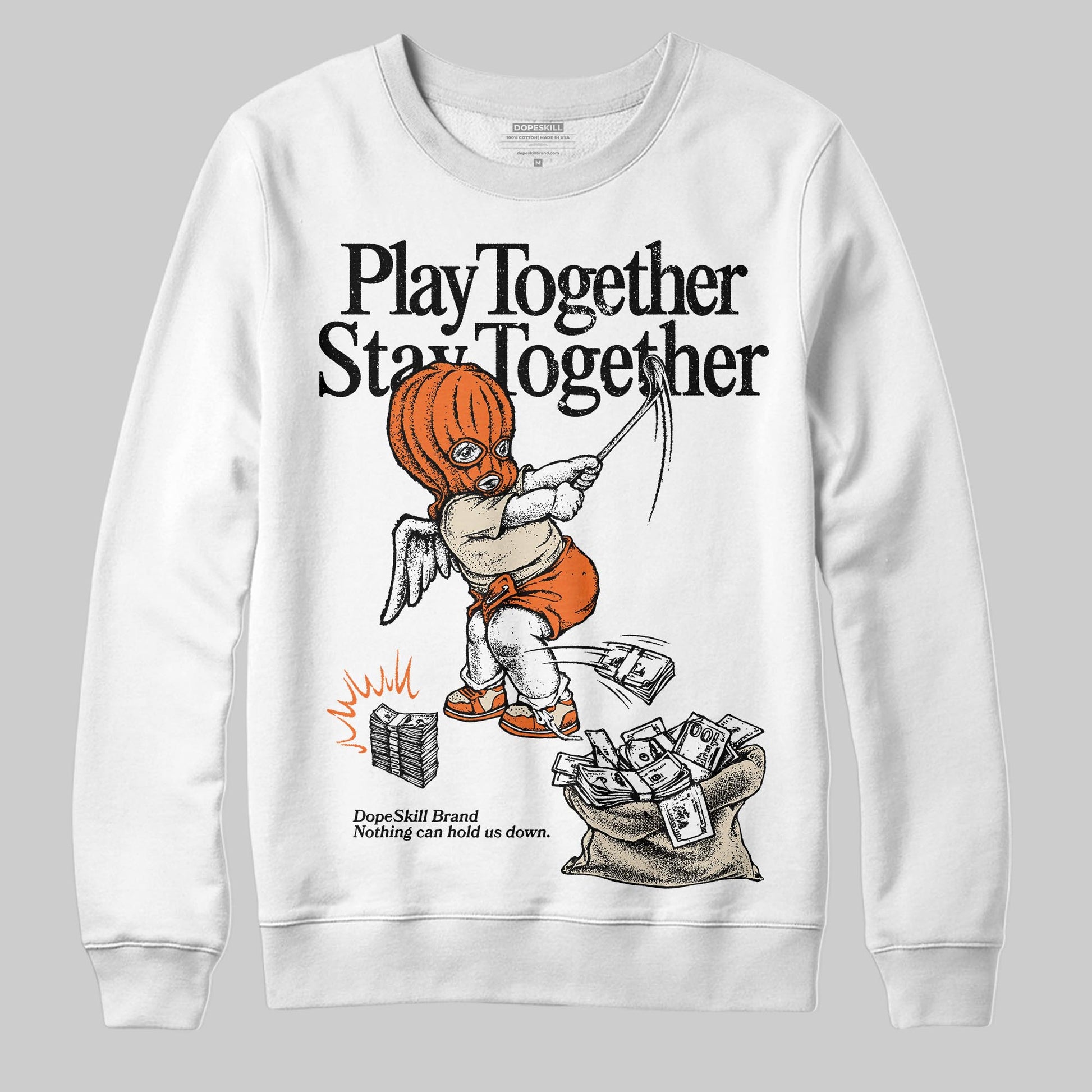 Jordan 3 “Starfish” DopeSkill Sweatshirt Play together, Stay together Graphic Streetwear - White 