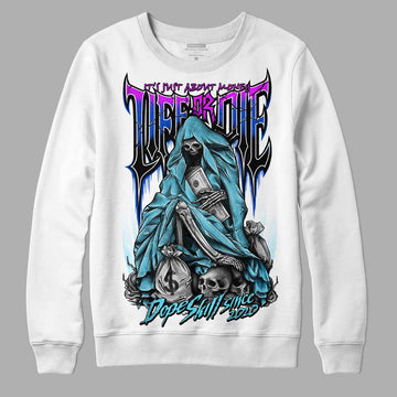 Dunk Low Argon DopeSkill Sweatshirt Life or Die Graphic Streetwear - White