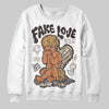 Jordan 5 “Earth/Metallic Gold” DopeSkill Sweatshirt False Love Graphic Streetwear - White