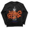 Dunk Low Futura Orange Blaze DopeSkill Long Sleeve T-Shirt King Chess Graphic Streetwear - Black