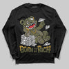 Jordan 3 “Medium Olive” aka “Family Affair” DopeSkill Long Sleeve T-Shirt Born To Be Rich Graphic Streetwear - black