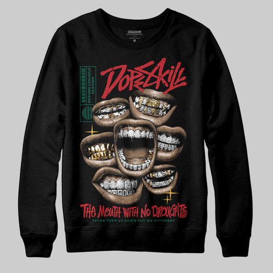 Jordan 3 Mexico 'El Vuelo' DopeSkill Sweatshirt The Mouth With No Droughts Graphic Streetwear - Black