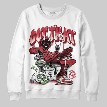 Jordan 4 “Sierra Red" DopeSkill Sweatshirt Got That Graphic Streetwear - White