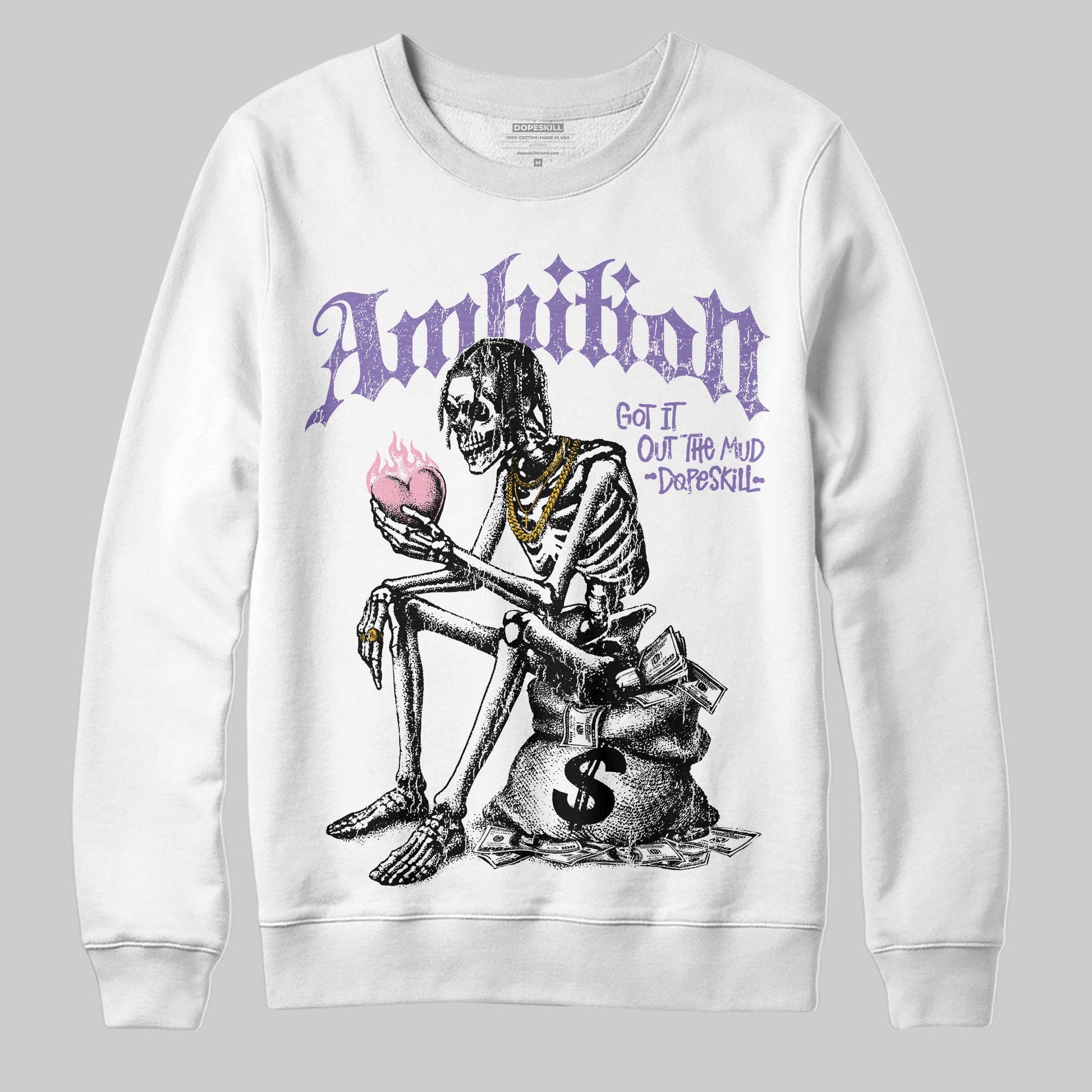 Jordan 11 "Mojave" DopeSkill Sweatshirt Ambition Graphic Streetwear - White 