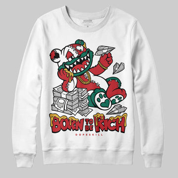 Jordan 3 Mexico 'El Vuelo' DopeSkill Sweatshirt Born To Be Rich Graphic Streetwear - White 