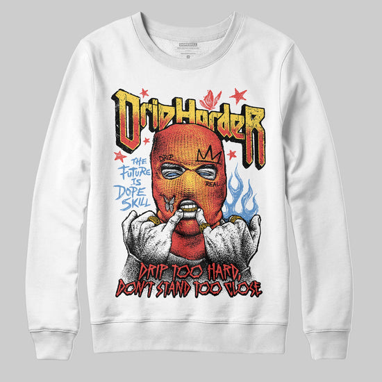 Red Sneakers DopeSkill Sweatshirt Drip Harder Graphic Streetwear - White 