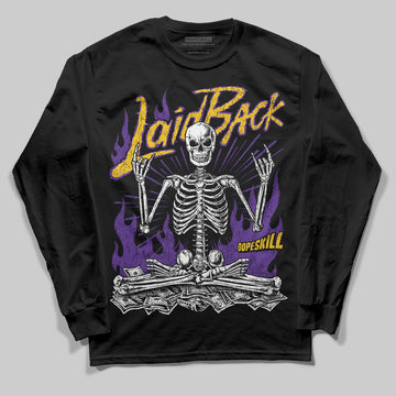 PURPLE Sneakers DopeSkill Long Sleeve T-Shirt Laid Back Graphic Streetwear - Black