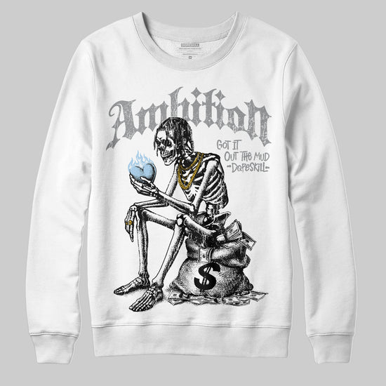 Jordan 5 Retro Wolf Grey (2026) DopeSkill Sweatshirt Ambition Graphic Streetwear - White