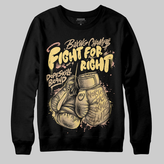 TAN Sneakers DopeSkill Sweatshirt Fight For Right Graphic Streetwear - black
