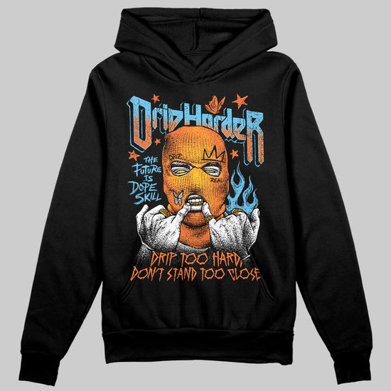Orange, Black and White Sneakers DopeSkill Hoodie Sweatshirt Drip Harder Graphic Streetwear - Black