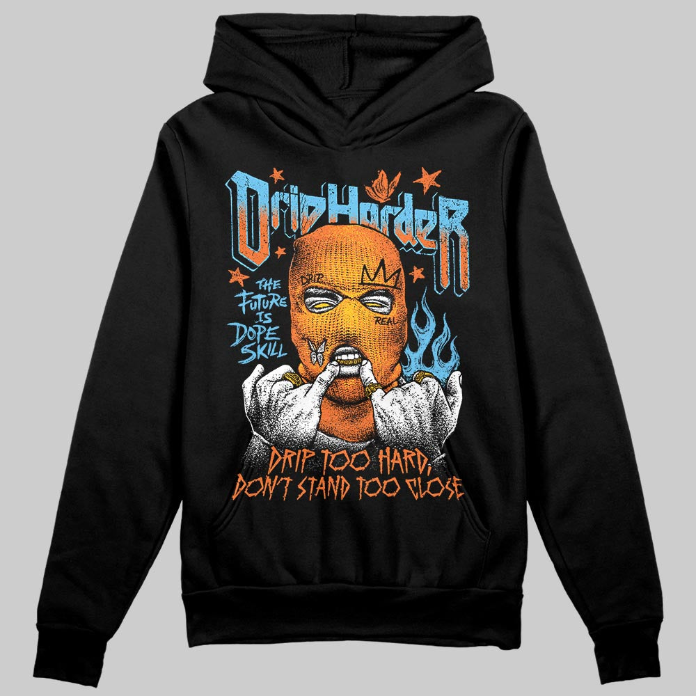 Orange, Black and White Sneakers DopeSkill Hoodie Sweatshirt Drip Harder Graphic Streetwear - Black
