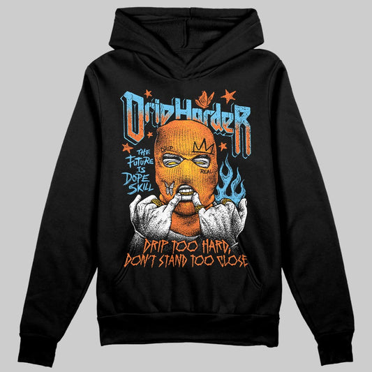 Orange, Black and White Sneakers DopeSkill Hoodie Sweatshirt Drip Harder Graphic Streetwear - Black