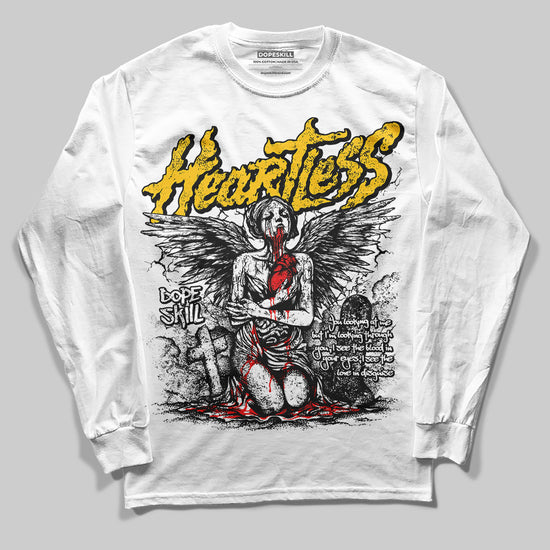 Yellow Sneakers DopeSkill Long Sleeve T-Shirt Heartless Graphic Streetwear - White