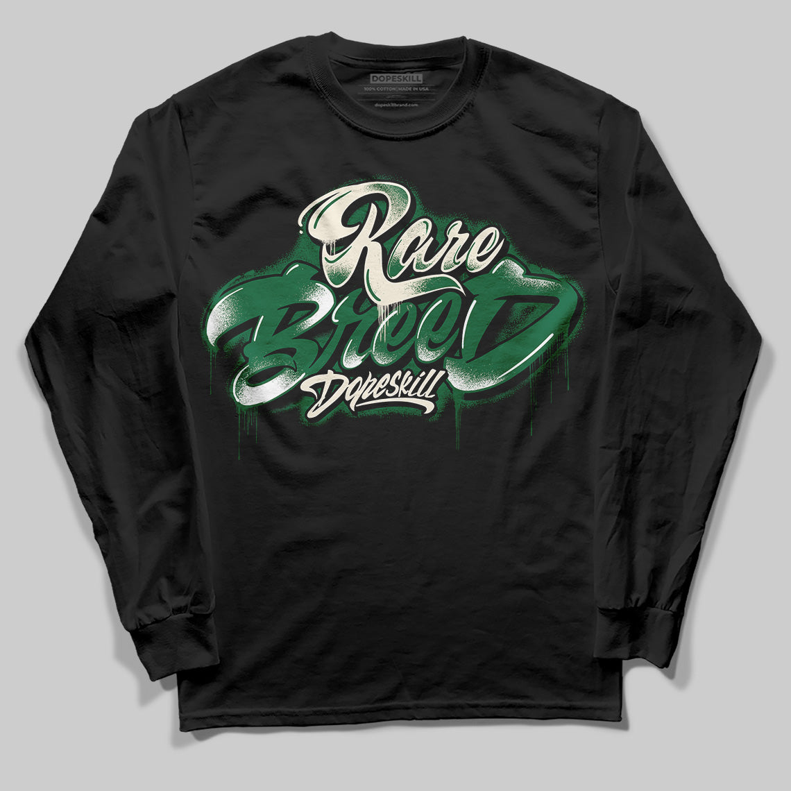 Jordan 13 GS “Pine Green” DopeSkill Long Sleeve T-Shirt Rare Breed Type Graphic Streetwear - Black