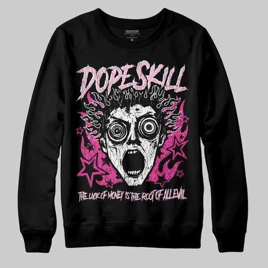 Pink Sneakers DopeSkill Sweatshirt Root of Evil Graphic Streetwear - black