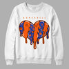 Dunk Low Futura Orange Blaze DopeSkill Sweatshirt Slime Drip Heart Graphic Streetwear - White