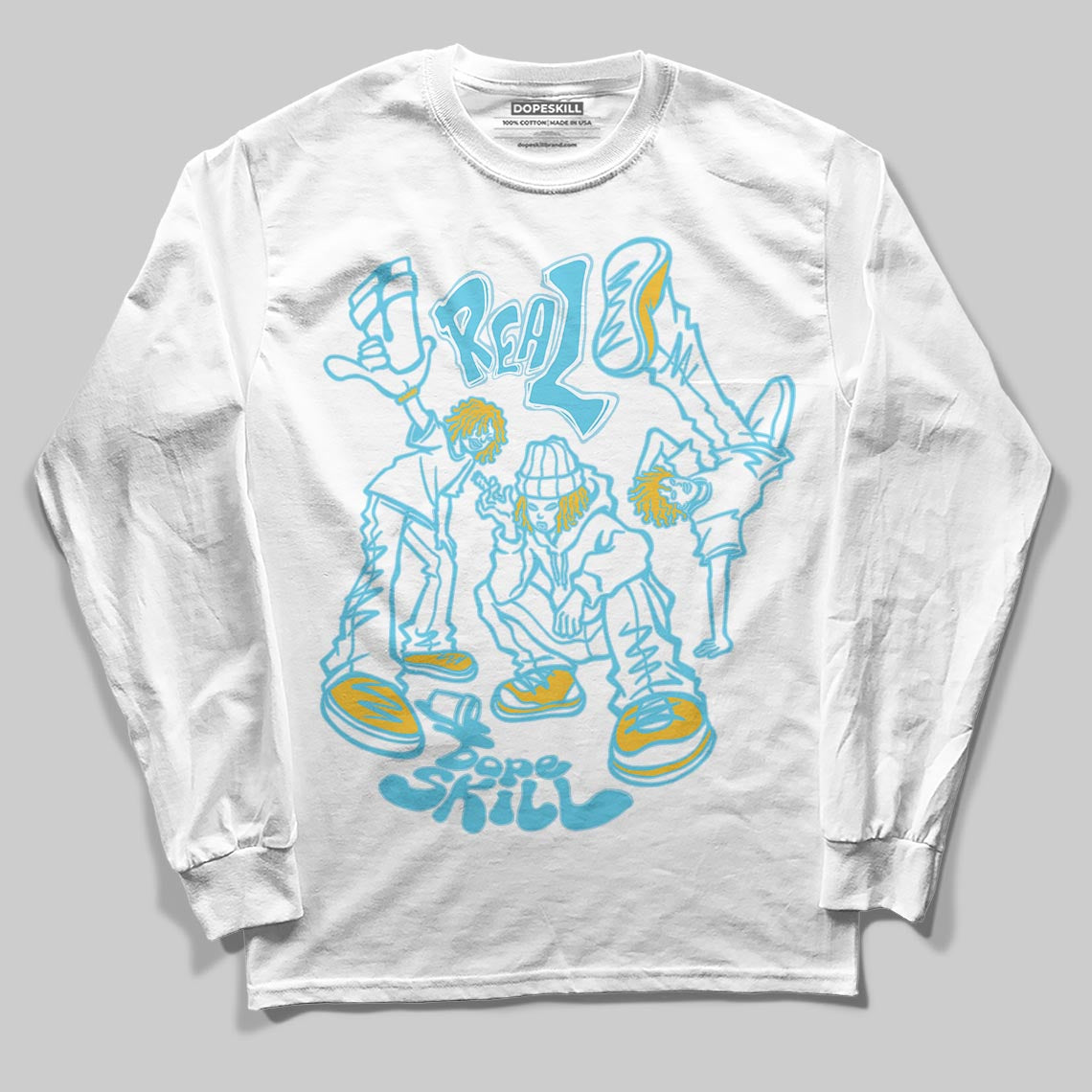 Jordan 11 Retro Gamma Blue (2025) DopeSkill Long Sleeve T-Shirt Real Y2K Players Graphic Streetwear - White