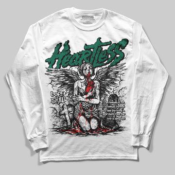 Jordan 4 Retro Oxidized Green DopeSkill Long Sleeve T-Shirt Heartless Graphic Streetwear - White 